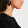 ASOS DESIGN Kolczyki Koła Płaskie Złote Stal