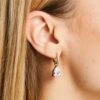 ASOS DESIGN Kolczyki Koła Cyrkonia Łezka Cyrkonie
