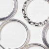 ASOS DESIGN Zestaw 3 srebrnych kolczyków 20 mm