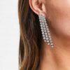 ASOS DESIGN Kolczyki Eleganckie Cyrkonie Wiszące
