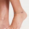 ASOS DESIGN Bransoletka na Kostkę Zawieszka w Kształcie Niebieskiego Oka