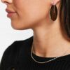 ASOS DESIGN Kolczyki Koła Płaskie Złote Stal