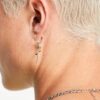 ASOS DESIGN Kolczyki w kształcie róży i kulki