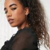 ASOS DESIGN Kolczyki Wkręty Węże Srebrne Stal