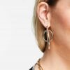 ASOS DESIGN Kolczyki Koła w Kołach Złote Stal
