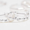 ASOS DESIGN Zestaw 3 srebrnych kolczyków 20 mm