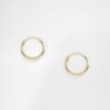 ASOS DESIGN Złote kolczyki koła 12 mm pozłacane